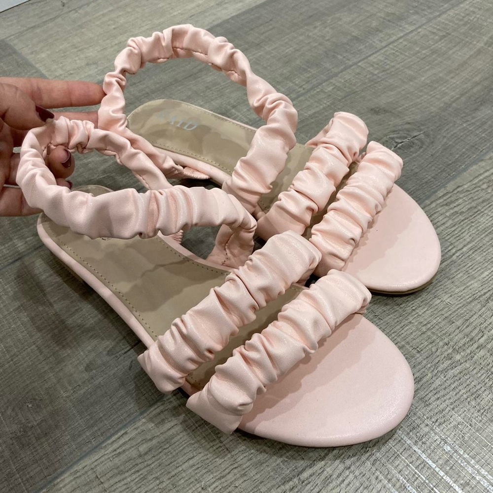 Strappy pink sandals